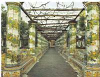 Italie, Naples, Cloitre Santa Chiara, Pergola